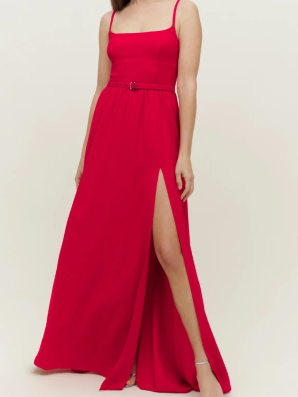 Reformation Red Florina Dress